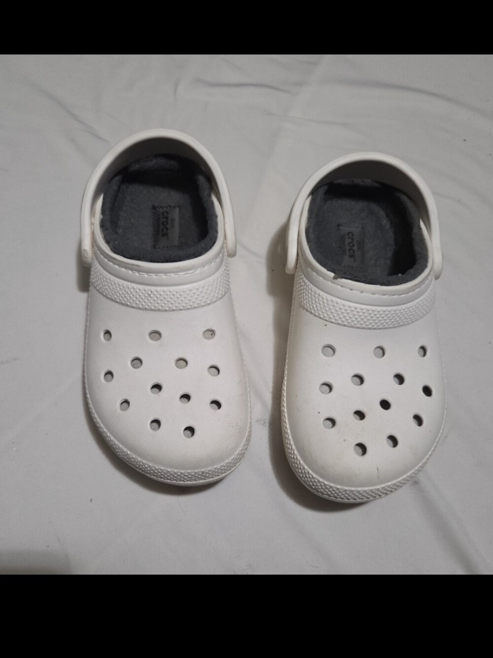 Crocs women's size 7 white water slip on shoes #28